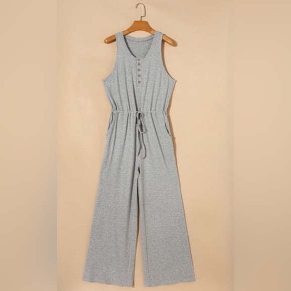 Pants - Iris ribbed knit drawstring jumpsuit